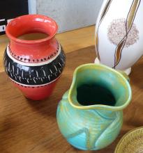 TEN PIECES OF ART POTTERY