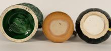 THREE POTTERY PITCHERS