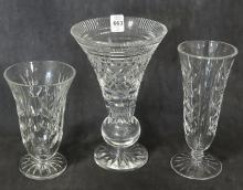 THREE WATERFORD VASES