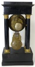 FRENCH EMPIRE PORTICO CLOCK