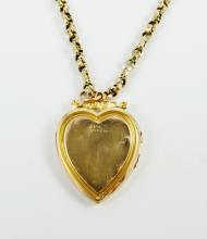 ANTIQUE GOLD LOCKET ON CHAIN