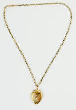 ANTIQUE GOLD LOCKET ON CHAIN