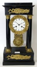 FRENCH EMPIRE PORTICO CLOCK