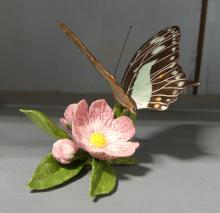 NINE BISQUE PORCELAIN "BUTTERFLY" FIGURINES