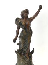 PAIR OF FRENCH SPELTER SCULPTURES
