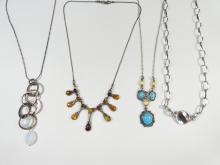 8 STERLING NECKLACES