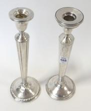 TWO STERLING CANDLESTICKS