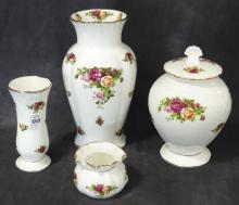 "OLD COUNTRY ROSES" VASES AND JAR