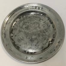 EARLY PEWTER PLATE