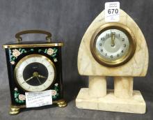 TWO VINTAGE ALARM CLOCKS