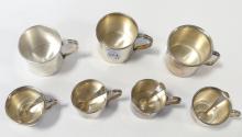 STERLING "BABY" CUPS AND SALT SPOONS