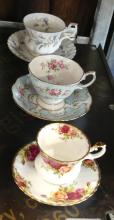 SIX ROYAL ALBERT CUPS AND SAUCERS