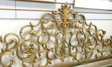 GILDED WROUGHT IRON HEADBOARD
