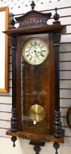 ANTIQUE ENGLISH REGULATOR WALL CLOCK