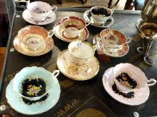 EIGHT PARAGON CUPS AND SAUCERS