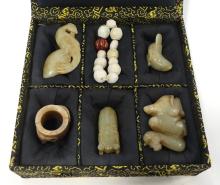 BOXED SET CHINESE CARVINGS