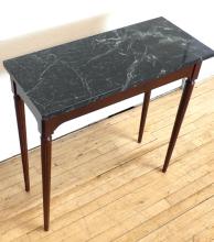 BOMBAY COMPANY MARBLE TOP CONSOLE TABLE