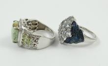 2 GEMSTONE RINGS