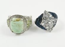 2 GEMSTONE RINGS