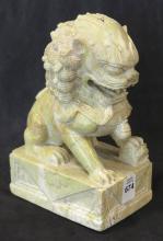 CHINESE STONE FOO LION CARVING