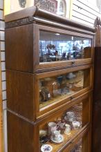 STACKING OAK BARRISTER'S BOOKCASE