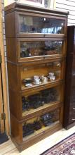 STACKING OAK BARRISTER'S BOOKCASE