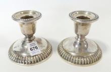 PAIR OF BIRKS STERLING CANDLEHOLDERS