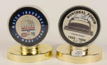 TWO MONTREAL CANADIENS PUCKS