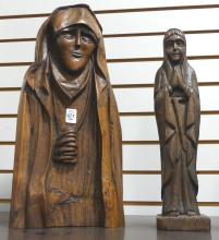 TWO RELIGIOUS WOODEN ITEMS