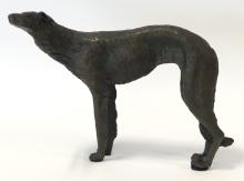 BRONZE "BORZOI" SCULPTURE