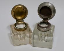 GLASS INKWELLS