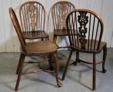 SET OF FOUR WINDSOR CHAIRS