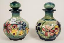 PAIR MOORCROFT PERFUME BOTTLES