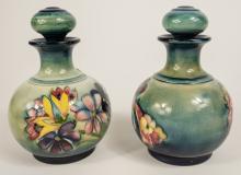 PAIR MOORCROFT PERFUME BOTTLES