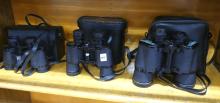 FIVE SETS OF BINOCULARS