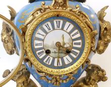 IMPRESSIVE SEVRES CLOCK