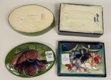 2 MOORCROFT COVERED BOXES