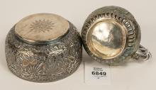 ANTIQUE SILVER CREAM & SUGAR