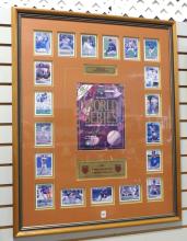 TWO FRAMED BASEBALL COLLAGES