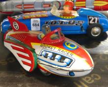 THREE TIN TOY CARS