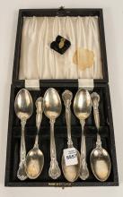 SET 6 STERLING SILVER SPOONS