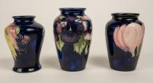 3 MOORCROFT VASES