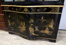 EXCEPTIONAL QUEEN ANNE "CHINOISERIE" CORNER CABINET