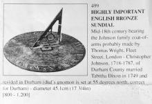 18TH CENTURY BRONZE SUNDIAL