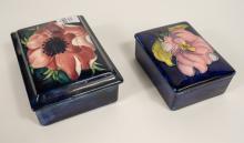 2 MOORCROFT COVERED BOXES