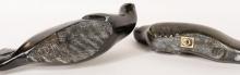 TWO INUIT SOAPSTONE "SEAL" CARVINGS