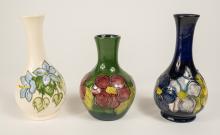 3 MOORCROFT VASES