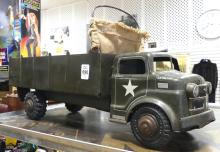 MILITARY TOY TRUCK AND TWO CAR MODELS