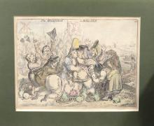 TWO JAMES GILLRAY "SATIRICAL" ENGRAVINGS