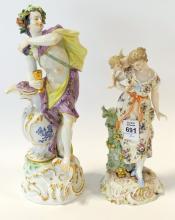 TWO ANTIQUE GERMAN PORCELAIN FIGURINES